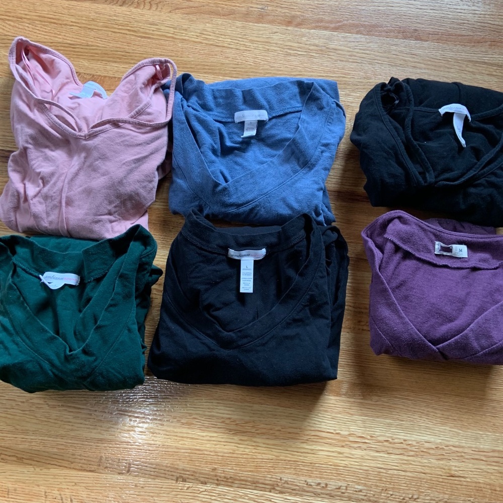 Long Sleeve Maternity Shirts Lot 6